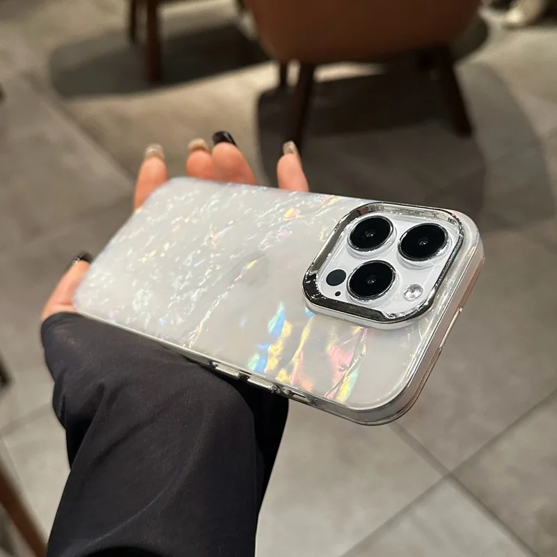 Gradient Color Case - Custodia Aurora Glitter Shell per iPhone