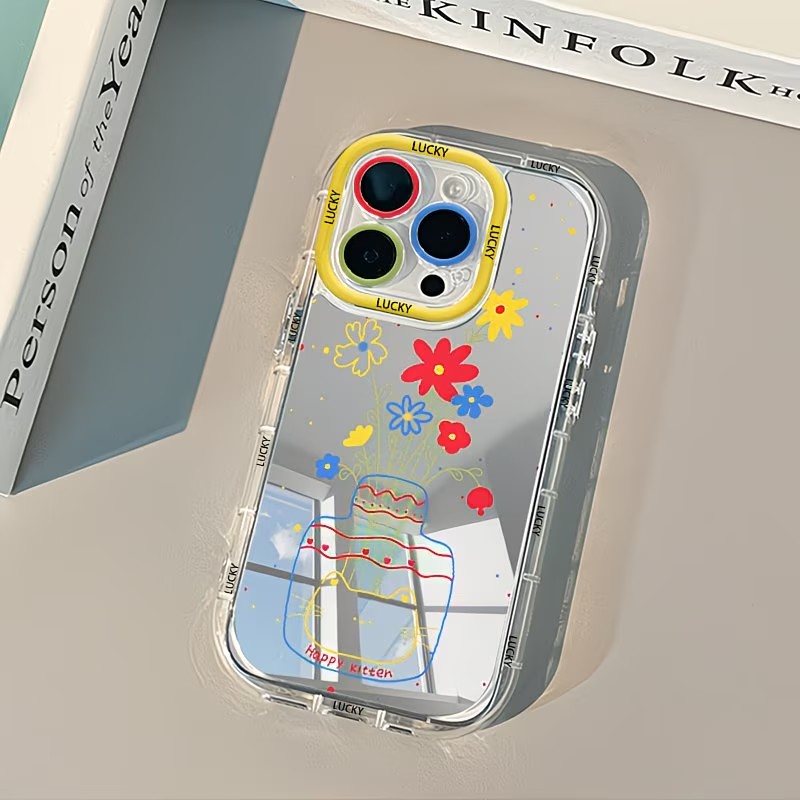 Apple Iphone 15 - Custodia Morbida a Specchio con Design