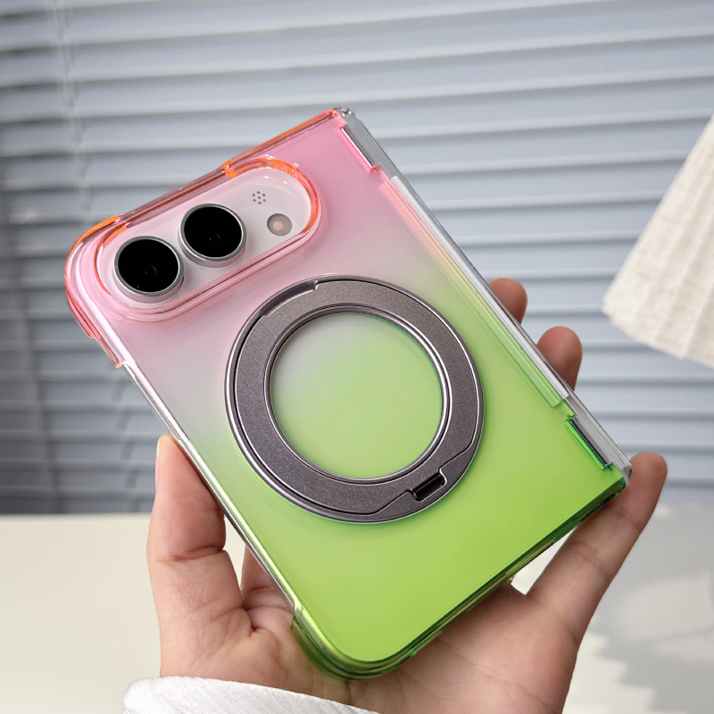 Gradient Color Case - 360 ° Supporto Metallico Rotante, Custodia