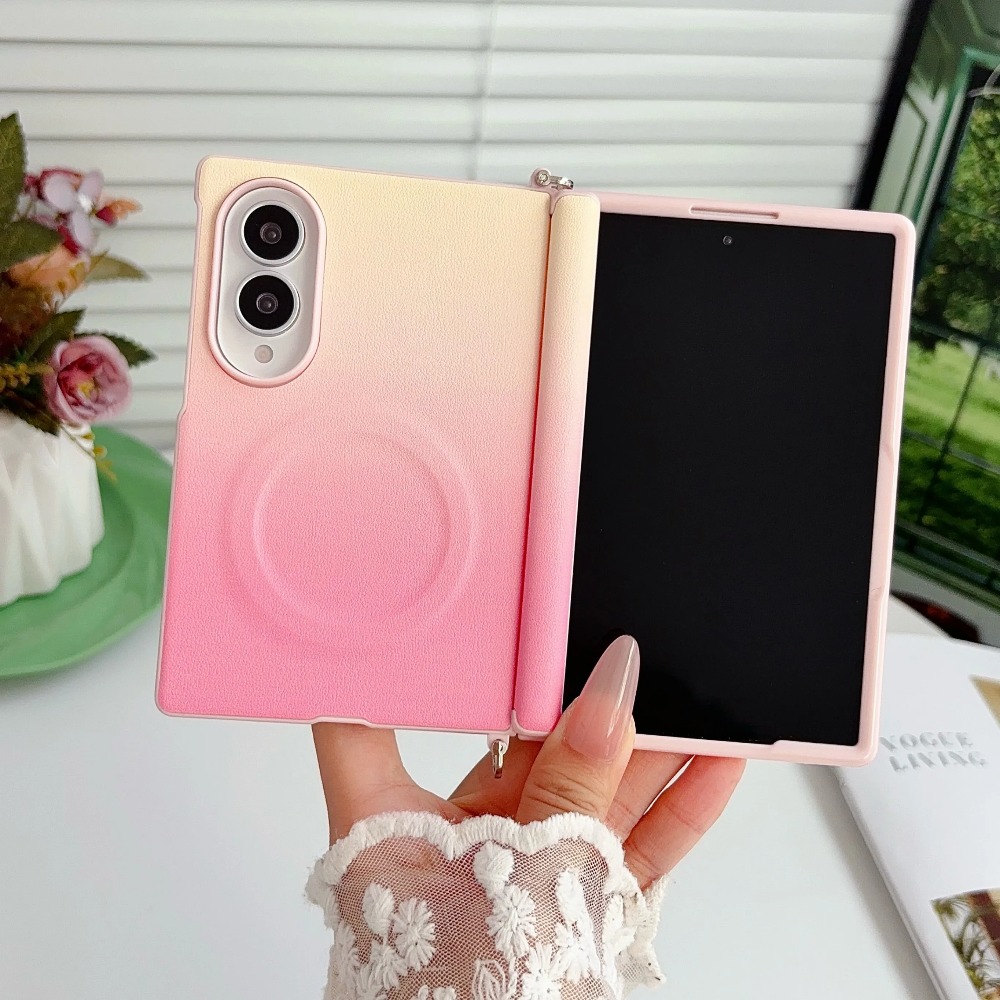 Gradient Color Case - Custodia Magnetica in Pelle PU per