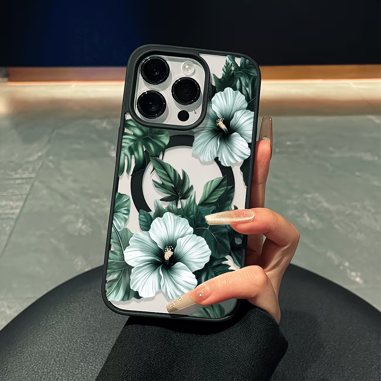 Apple Iphone 15 - Custodia per telefono con stampa floreale